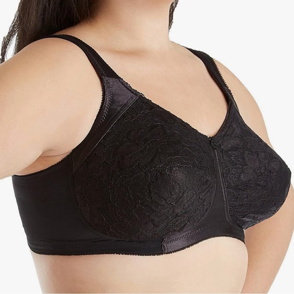 Avina Full Figure Lace Bra in Black size 42F